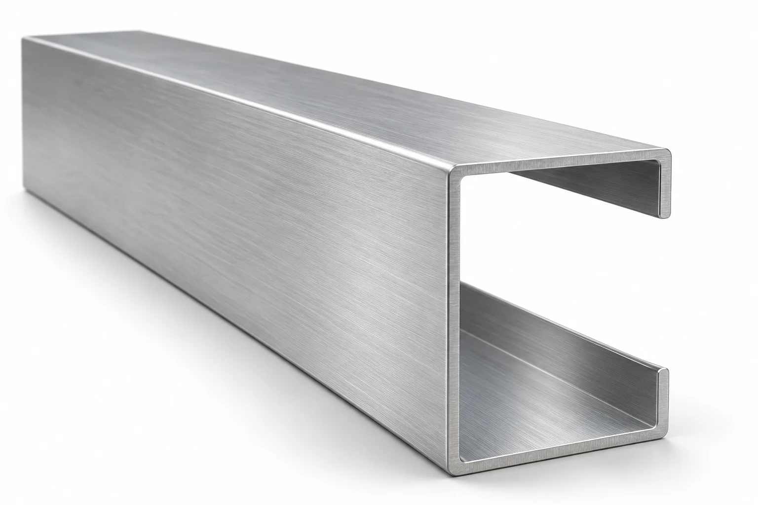Aluminium-C-Profil gekantet · Beispielabbildung der Form in Natur
