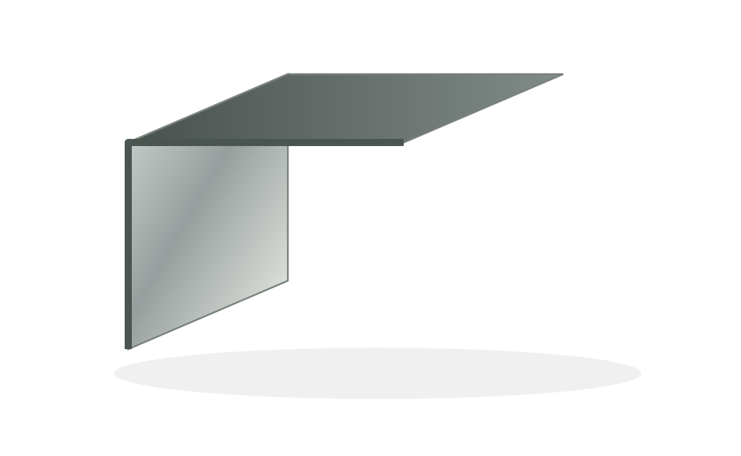 Schematische Darstellung: Aluminium-Halter