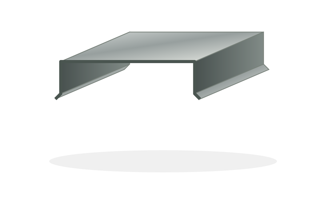 Schematische Darstellung: Mauerabdeckung