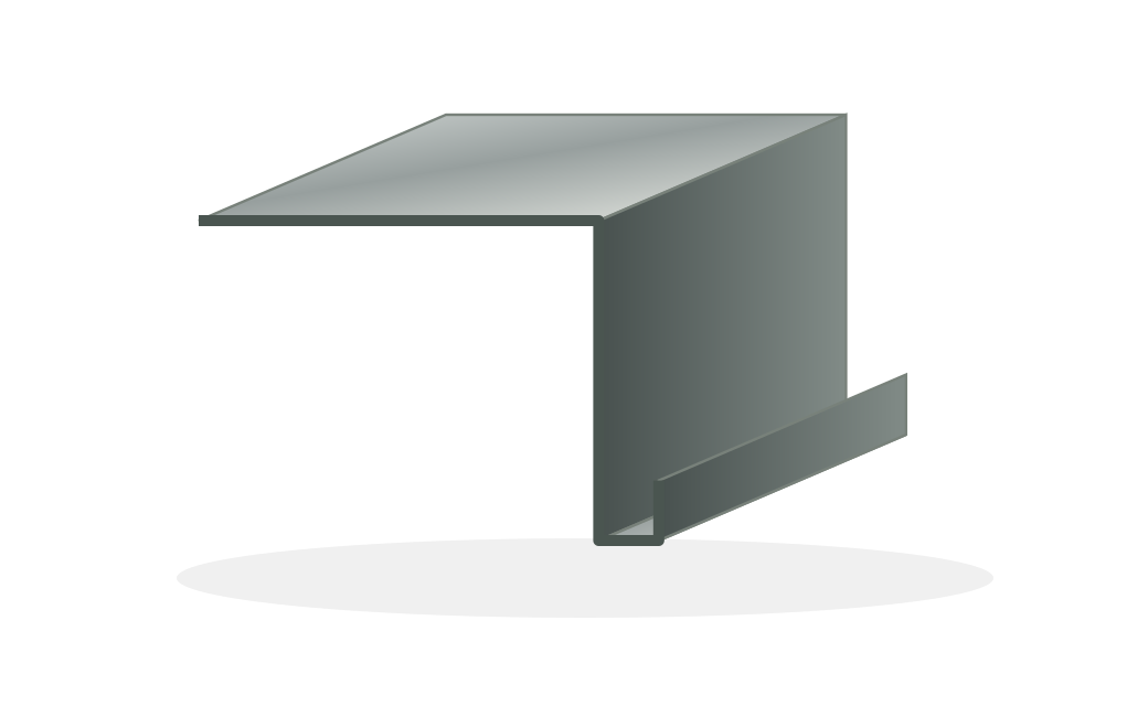Schematische Darstellung: Ortgangblech
