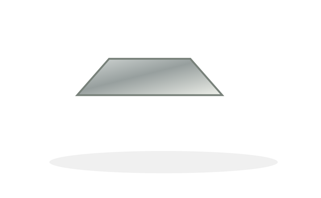 Schematische Darstellung: Trapezzuschnitt