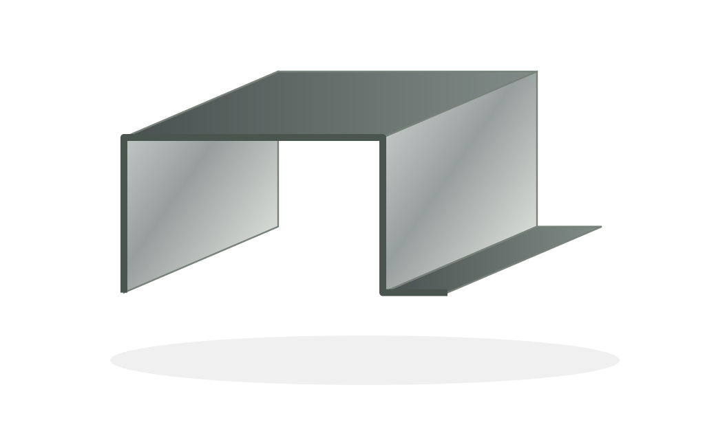 Schematische Darstellung: Zargenblech