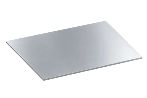 Rechteckzuschnitt aus Aluminium – freigestellte Beispielansicht