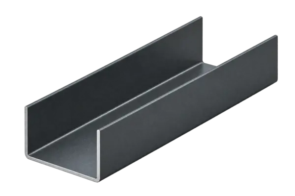 U-Profil aus Aluminium – freigestellte Beispielansicht