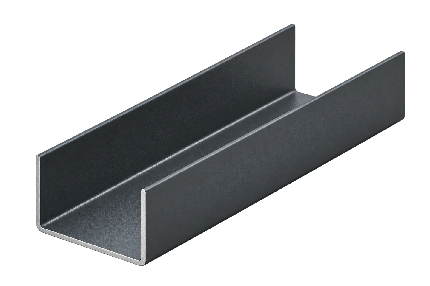 U-Profil aus Aluminium – freigestellte Beispielansicht